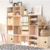 Étagère cubes en bois brut dinamic 6 cases – Image 2