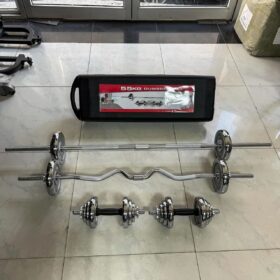 Valise Haltère de musculation 55kg avec 2 barres